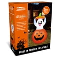 thumbnail image 3 of Joyfy 5 FT Halloween Inflatables Light up Pumpkin Ghosts Halloween Inflatables Outdoor Decorations,Blow up Halloween Yard Decorations, 3 of 9