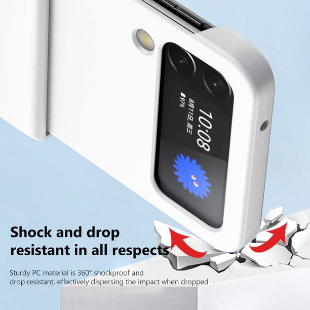 Ultra-thin PC Bumper Back Cover Phone Case for Samsung Galaxy Z Flip3 (White) Sywqhk Para estrenar