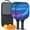 Black-3, variant on Pickleball Paddles Set Of 2, Fiberglass Surface, Fluid Smoke Aurora Art Style, 4 Balls & Bag
