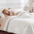 thumbnail image 2 of U by Bedsure Queen Comforter Set Coconut Milk, 7 Pieces Reversible Bed in a Bag, Boho Lightweight Bedding Set, Contrasting Design, 2 of 8