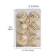 thumbnail image 1 of Pendientes de Árbol Navideño, Set de 6 Piezas, Patrones de Calabaza con Brillo, Decoración de Navidad, Estilo de Estrella de Navidad, Accesorios de Navidad, para Dormitorio, Material de Cristal, 6cm, 1 of 9