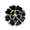 Black, variant on Blarkrus Button Covers 1 Pack, Decorative Shirt Button Covers with Bronze Rhinestone, for Shirts Blouses and Diy Sewing, White