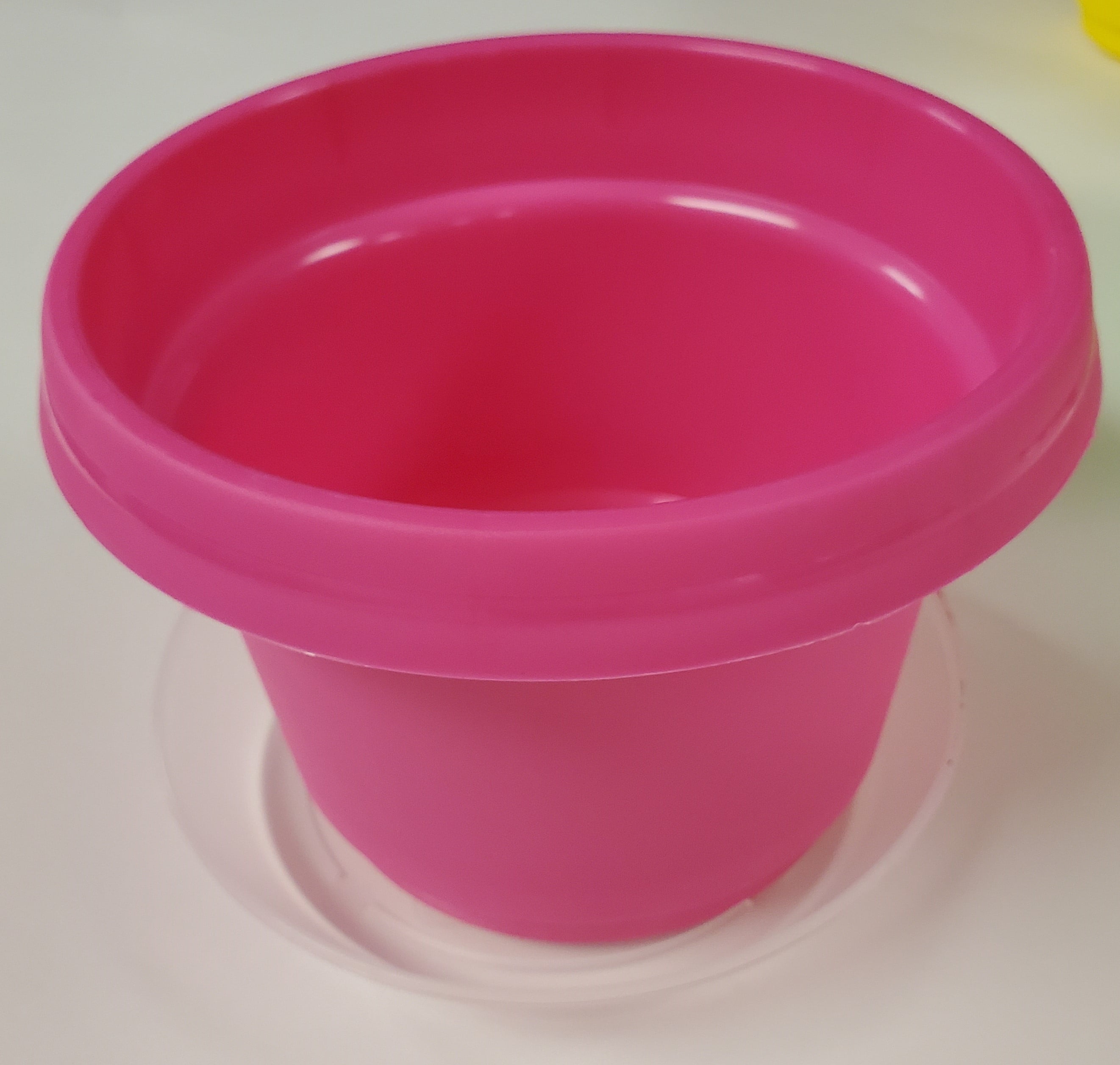 Case of 5 Austin Planter & Saucer 7 inch Pink, Plastic Flower Pot