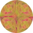 thumbnail image 1 of Ahgly Company Indoor Round Patterned Bee Yellow Area Rugs, 3' Round, 1 of 6
