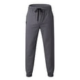 thumbnail image 2 of Fgnfyis Trousers Fashion Casual Length Full Mid Waist Pocket Pant Men's Solid Pencil Men's Pants Cargo Pants for Men Grey XXXL, 2 of 8