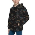 thumbnail image 2 of Sikiie Neon Dinosaur Youth Hoodie Sweatshirt Pullover Hooded Classic Casual Essentials Hoodiefor Boys Girls Kids -Small, 2 of 6
