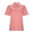 thumbnail image 5 of Womens T Shirts Summer Tops 2025 Plus Size Short Sleeve Lapel Relaxed Fit Lightweight Tees Tshirts Shirts for Women, 5 of 6