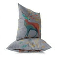thumbnail image 3 of Leafy Antlers Throw Pillow with Removable Cover in Gray 20x20, 3 of 3