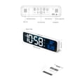thumbnail image 2 of Reloj despertador digital LED para dormitorio, reloj electrónico con termómetro, 2 alarmas, función Tomshoo  Blanco-1, 2 of 7