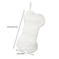 thumbnail image 3 of Snowy White Plush Pet Dog Christmas Stocking, Silver Snowflake Sequin Dog Christmas Stockings Large Bone Shape Faux Fur, Hanging Christmas Holiday Season Party Decor for Pets Dogs, 16in, 3 of 6