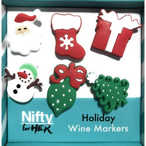 Nifty for Her Holiday Wine Markers