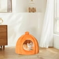 thumbnail image 6 of Clearance Boovnll Cat Bed, Pet Beds for Cats, Cute Plush Cat House, Cat Beds for Indoor Cats All Seasons Universal Pet Bed Sleeping Cushion Cotton Pet Sofa Gray 16x16" Machine Washable, Cat Beds, 6 of 6