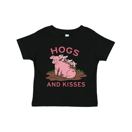 

Inktastic Hogs and Kisses with Cute Pig Family Boys or Girls Toddler T-Shirt