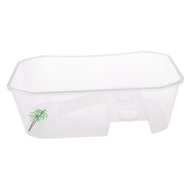Esquirla Reptile Terrapin Tortoise Turtle Terrarium Tank Vivarium Feeding Box - White