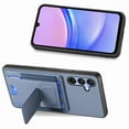 thumbnail image 2 of SaniMore for Samsung Galaxy A15 Case, PU Leather Carbon Fibre Anti-scratch Adjustable Stand Card Slots [RFID Blocking] Shockproof Anti-fall Anti-fingerprint Wallet Shell for Men Women, Blue, 2 of 10