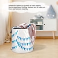 thumbnail image 6 of 50L Extra Large Popup Hamper Collapsible Laundry Basket With Zippered Lid 15.7x18.5in Blue Gradient Celebration, 6 of 7