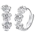 thumbnail image 1 of Aretes de Baño de Plata Flowers01 1 Pza Aretes de Flores Plata Metal., 1 of 1