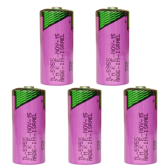 5 Pcs TL-5955 3.6V 2/3AA Battery Replacement for Tadiran TL-2155 TL-4955 TL-5155 TL-5955, Xeno XL-055F, Comp-100 Lithium Thionyl Chloride Battery (ER14335)