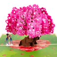 thumbnail image 2 of Tarjeta emergente Love Peach Tree, tarjeta de felicitación del Día de San Valentín lésbico, tarjeta de feliz aniversario, tarjeta de cumpleaños emergente para sus amantes, novia, 2 of 5