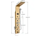 thumbnail image 6 of Zovajonia LED Stainless Steel Shower Panel Tower Faucet Set Fixture Massage System Jets, 6 of 8