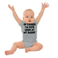 thumbnail image 3 of Of Course Im Cute Look at Daddy Romper Boys or Girls Infant Baby Brisco Brands 12M, 3 of 6