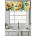 thumbnail image 4 of Sunflower Valances for Windows, Rod Pocket Kitchen Valance Curtains - Soft & Washable Small Window Treatment for Living Room,&nbsp;Bathroom, Butterfly Watercolor , 42x12 Inch, 1 Panel, 4 of 9