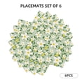 thumbnail image 2 of Placemats Set Of 4 / 6, Lemon Floral Placemats For Dining Table Indoor/Outdoors Heat Resistant Washable Placemats 18" X 12", 2 of 8