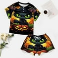 thumbnail image 4 of Halloween Scary Night Full Moon Pajamas Set Womens Loungewear Sleepwear 2 Piece PJ Sets, 4 of 7