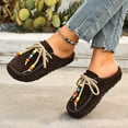 thumbnail image 6 of Viluyesy Womens Suede Clogs, Retro Lace Up Soft Sole Slip On Casual Comfort Slingback Loafers Brown US7, 6 of 9
