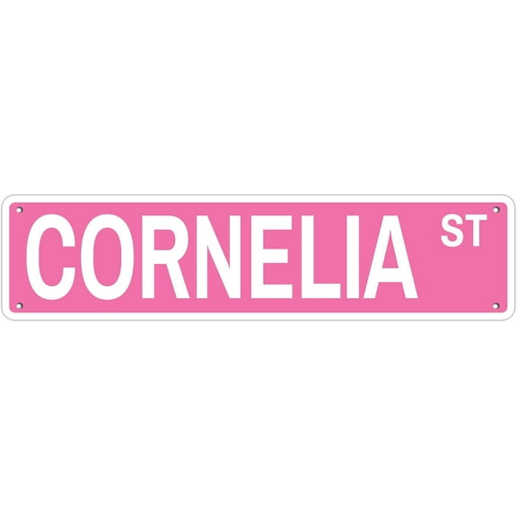 Cornelia ST Street Sign Rustic Metal Tin Sign Home Outdoor Art Wall Decor 6 X 16 Inch
