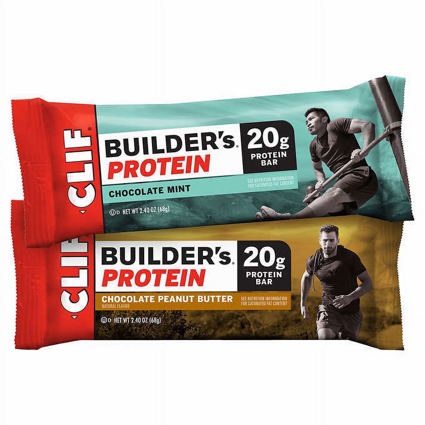 Clif Builder's Protein Bar, Variety Pack, 2.40 oz, 18-count - Walmart.com