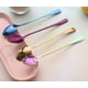 thumbnail image 5 of Cuchara de té helado con mango largo, cucharas para agitar café de acero inoxidable, juego de 4 cucharas largas de postre color crema (multicolor), aptas para lavavajillas - Tip-Tip- brillar  Electrónica, 5 of 5