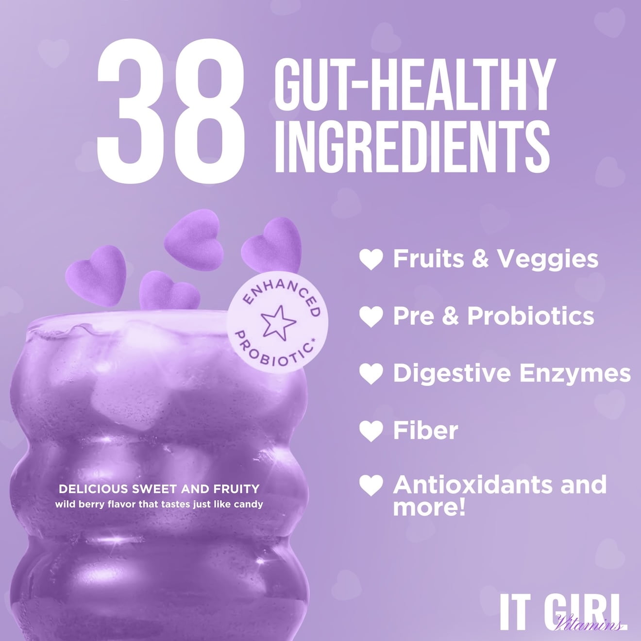 Daily Gut Health Gummies, Women's Multi-Vitamins & Superfoods + Natural Organic Detox, Digestive Enzymes, Probiotics 6 Billion CFUs, Debloat, Metabolism, Immunity, Vegan Wellness, 60 Count