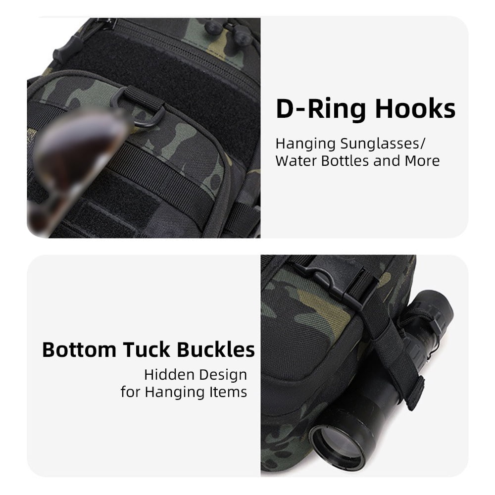 Hiking Backpack Men's Chest Bag Small Sling Bag for Men Crossbody Waterproof & Breathable Compatible with iPad Compartment Bike Bag