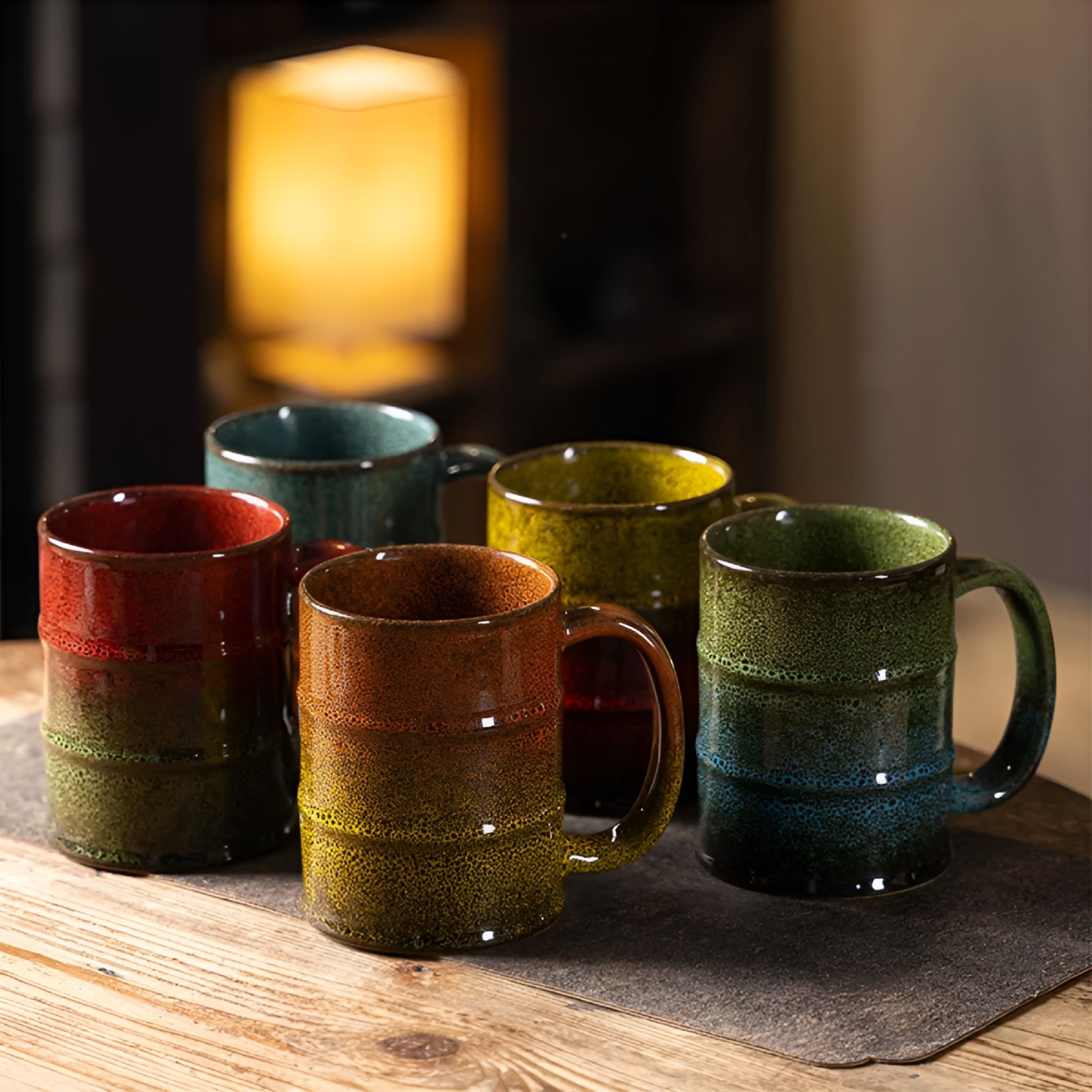 ACDANC Gradual Crack Ceramic Coffee Mug - Large Handmade Pottery Mugs 20oz Espresso Cups Large Tea Cups with Handle for Office and Home Coffee Cups Ceramic