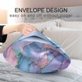 thumbnail image 4 of Yayeee Pillowcase Queen Size Set of 2 Satin Wrinkle Resistant Envelope Pillow Case, Pink Marble Pattern, 4 of 8