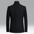 thumbnail image 2 of Lu's Chic Men's V Neck Blazer Sport Coat Fall Suit Jacket Cozy Classic Soft Valentines Day Black3 Small, 2 of 2