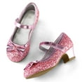 thumbnail image 2 of Kushyshoo Pink Girls Dress Shoes Mary Jane 1.5in Low Heel Wedding Party Princess 10M, 2 of 6
