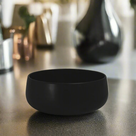 Tarnell Matte Black Dolomite Bowl