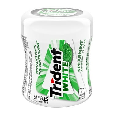 Trident White Sugar Free Spearmint Gum 60 Pieces