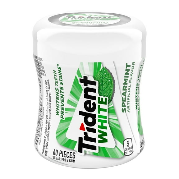 Trident White Sugar Free Spearmint Gum 60 Each