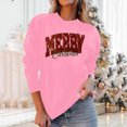 thumbnail image 5 of Bzhegqhd Women's Sweatshirts Christmas Graphic Crewneck Long Sleeve Pullover Top Loose Fit Casual Soft Plush Holiday Print Fall Fashion Cozy Loungewear Streetwear, 5 of 9