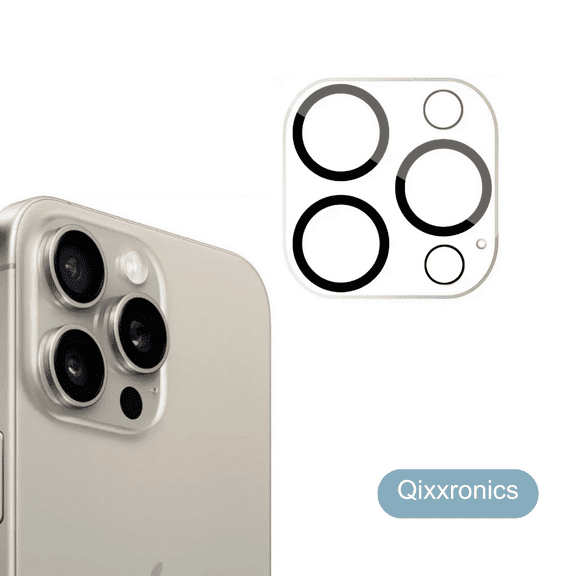 Qixxronics for iPhone 16 Pro Max Camera Lens Protector Tempered Glass Camera Lens Protection