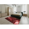thumbnail image 5 of Ahgly Company Machine Washable Indoor Square Transitional Maroon Red Area Rugs, 4' Square, 5 of 7