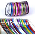 thumbnail image 2 of Nail Chrome Striping Tape,Laser Gold Striping Tape for Nails,Nail Tape Strips for Design Stickers Stripes Silver Line Nail Art Tape Strips 35pcs/Set, 2 of 4