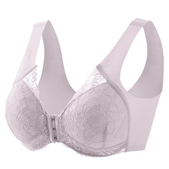 Womens Bra Front Closure Bra Floral Lace Bra Wireless Bras Everyday Bra Supportive Bras for Women
