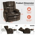 thumbnail image 6 of MCombo Oversized Triple Motor Power Lift Recliner with Adjustable Headrest for Big Tall Elderly, Fabric(Coffee, Large-Wide), 6 of 11
