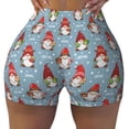 thumbnail image 2 of Rateoe Snowflake Christmas gnome Printed Power Workout Shorts for Women Tummy Control Squat Proof Ribbed Thick Seamless Scrunch Active Short-Medium, 2 of 8