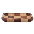 thumbnail image 1 of Tea Tray Grid Pattern, Solid Wood Black Walnut And  Square Checkered Plate Dinner Plate Tea Tray For Sushi Bread Desserts Fruit Snacks, 1 of 8