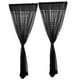 thumbnail image 4 of Elegante cortina de gasa para ventana, 2 paneles, extra ancha para patio corredizo Negro 100x270cm, 4 of 9